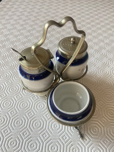 Silver plated porcelain - silver, &