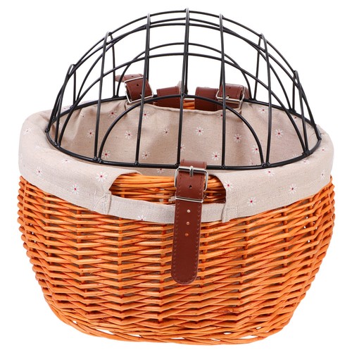 Removable wicker bike basket - wicker,