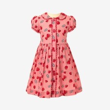 Rachel Riley, Strawberry Button Front Dress, 2-3 Years RR0018/1