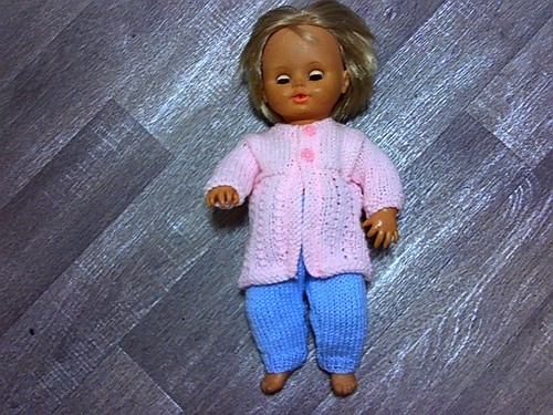 Hand knitted matinee coat - , and