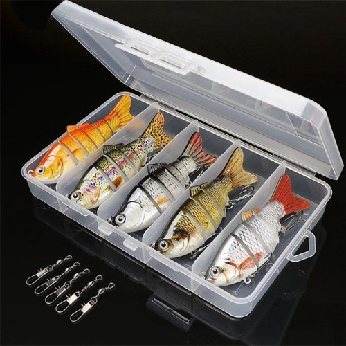 5pcs multi jointed swimbaits - multi,
