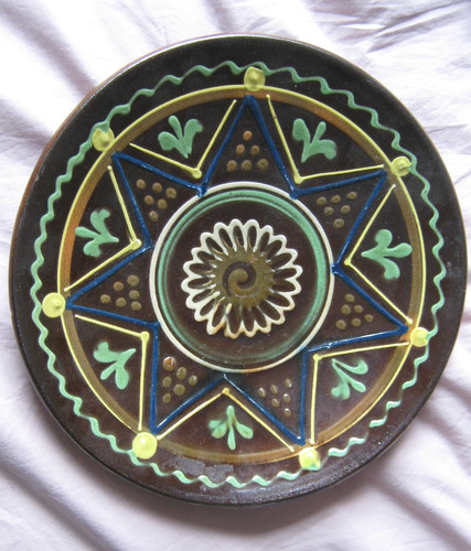 Vintage slipware wall - slipware,