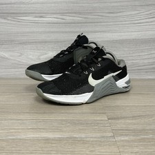 Nike Metcon 7 Gym Trainers Size 8 CrossFit Shoes Black Grey White Training