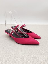 Zara Size 38 Mules Fuchsia