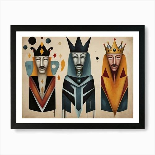 Abstract kings and queens - abstract, art
