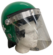 Public Order Riot Helmet Defender Green Paramedic Medic Size 60-61cm With Visor