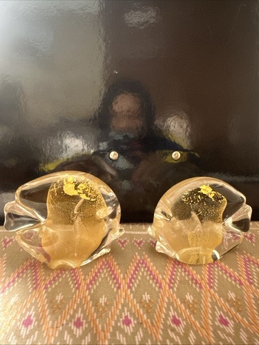 Glass angel fish - fish, paperweight