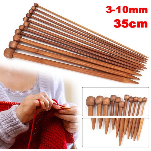 Pair 3mm 10mm bamboo knitting - bamboo,