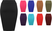 Womens Plain Bodycon Pencil
