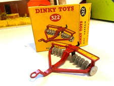 DINKY.1:43.FARM.322.DAVID BROWN DISC HARROW CULTIVATOR.TRACTOR DRWN.MINT BOXED.