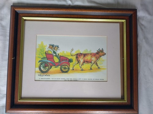 Louis wain cow cat - cat, print