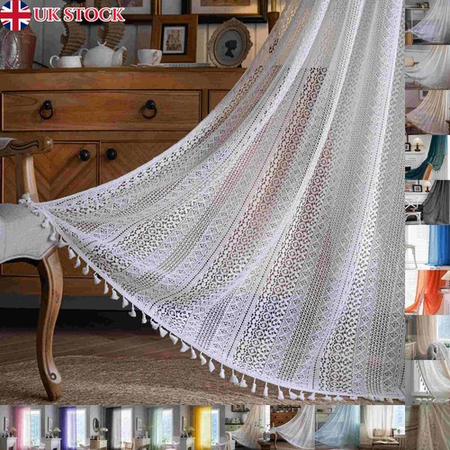 New lace net curtain panel - net,