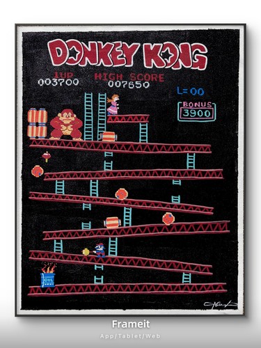 Original donkey kong painting - donkey,