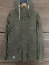 Addict Mens Khaki Parka Hooded