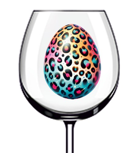 12x easter leopard egg - easter, vinyl