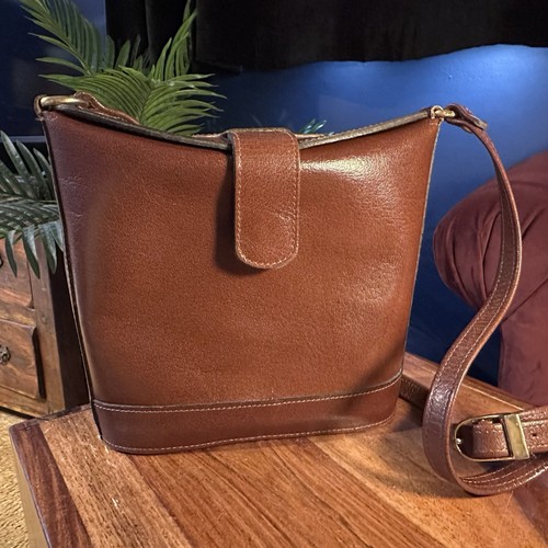 Vintage 1970s brown leather - brown,