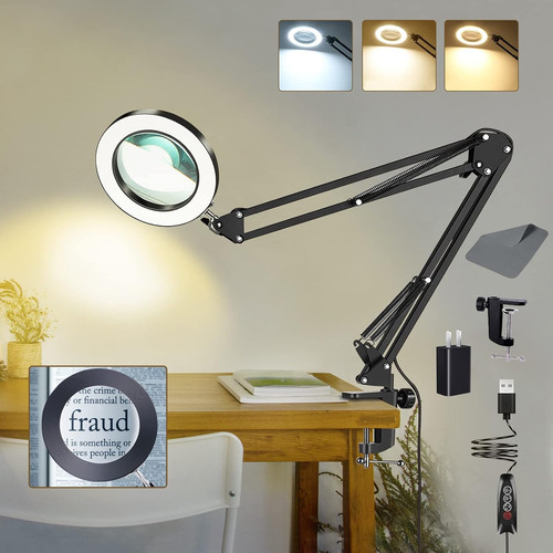 10x magnifying lamp with clamp - 10x,