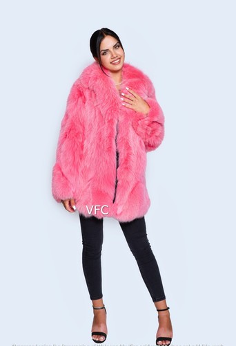 Wonderful pink fox fur jacket - wonderful,