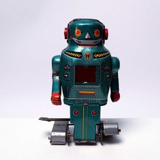 Vintage 1968 Noguchi Mechanical Mighty Robot Excellent with Box