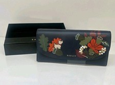 RADLEY Acorntopia Boxed picture purse, blue leather ,BNWT, BOX & DUSTBAG RRP£99