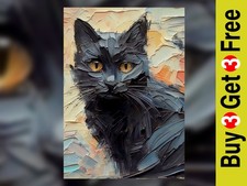 Golden Eyes Cat 5"x7" Print on