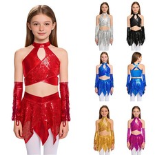 UK Girls Dance Outfits Sequins