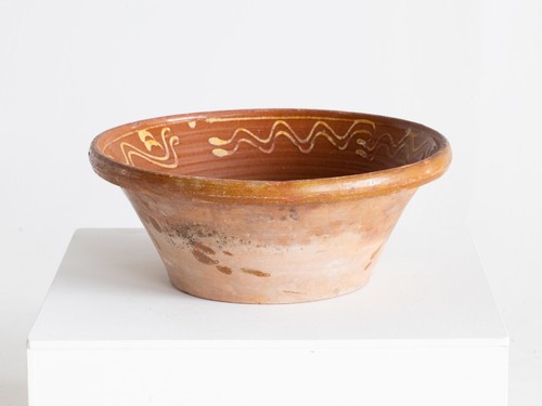 Pyrenean slipware dairy bowl - pyrenean,