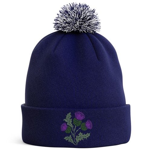 Embroidered scottish thistles - embroidered,