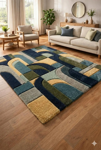 Mid century geometric wool - geometric,