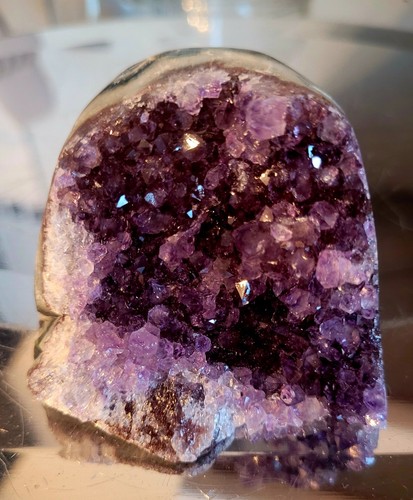 Natural amethyst druze geode - natural,