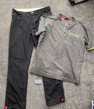 Mens McDonald's Bundle Cloths Size M Top. 32R Trousers. Pin BadgeGrey Dimensions