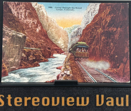 Royal gorge linen postcard - gorge,