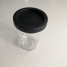 New Nespresso Reusable Travel Cup with Lid – Clear & Black – Eco-Friendly