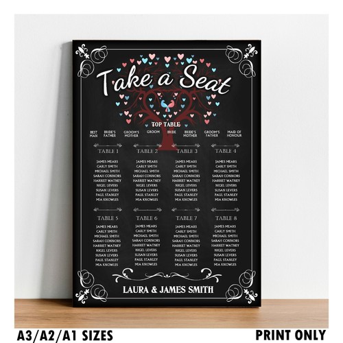 Personalised wedding table - wedding,