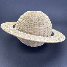 Wicker Lamp shade for ceiling or table lamp Planet easy fitting. 10W LED max.