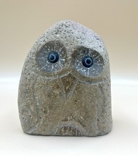 Hand carved stone owl 4”