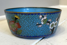 Unusual cloisonné bowl, flat