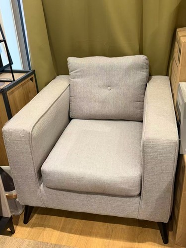 Grey fabric seater sofa - fabric,