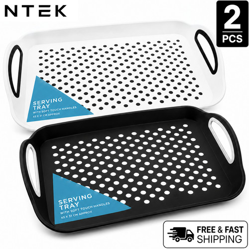 Serving tray plastic rubber - 2x,