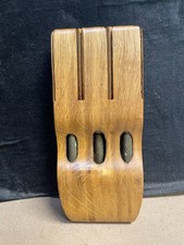 1950s VINTAGE WOODEN DARTS CASE SOLID OAK w/WOODEN FEATHER FLIGHTS DARTS