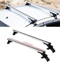 UNIVERSAL ROOF RAILS CROSS BAR SILVER FOR SALOON CAR - LENGTH 120CM