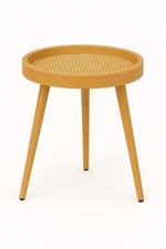 Side Table Coffee Table Attached Side Edges Cane Design Tray Sofa Side Table