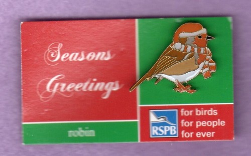Rspb pin badge - badge, robin