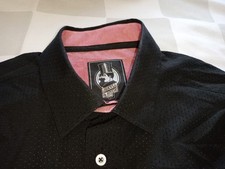 Jekyll And Hyde Mens Black Polka Dot Long Sleeve Shirt M Regular Fit 