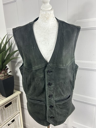 Mens soft leather waistcoat - leather,