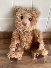 RUSS BERRIE GREGORY TEDDY BEAR SOFT TOY - GOLDEN BROWN 10" SITTING