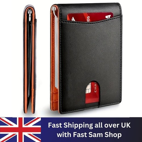 Genuine leather slim wallet - leather,