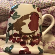 Emma Bridgewater Hawthorn Berries Robin Half Pint Mug New First