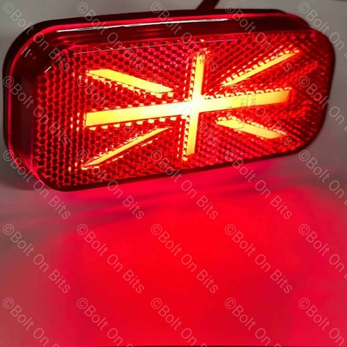 Rdx red led union jack - led, rear