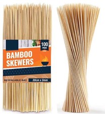 200 Bamboo Skewers 30cm 12"